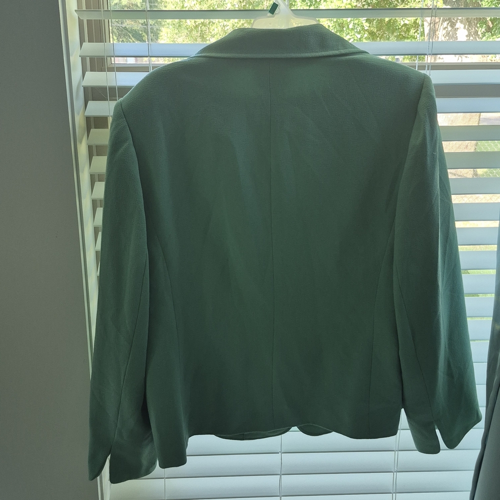 Women's Green Blazer & Black Skirt - Picture 3 of 9